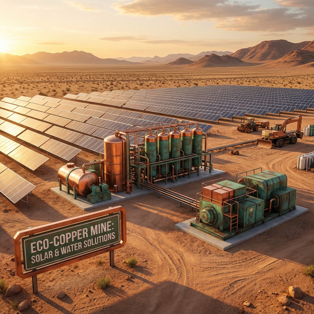 Planta solar en faena minera sostenible